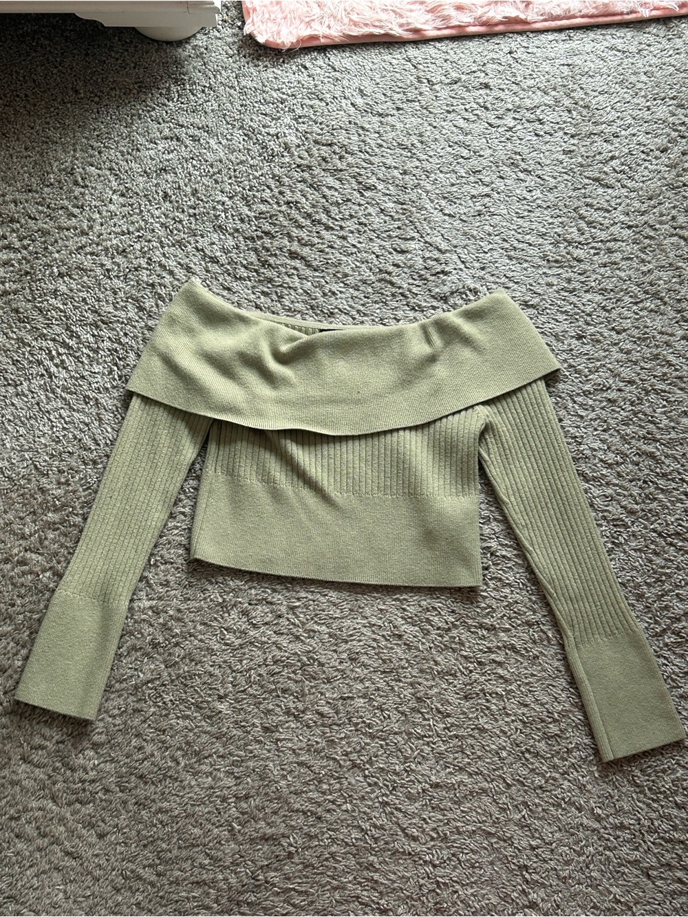 wild fable off shoulder ribbed crop top